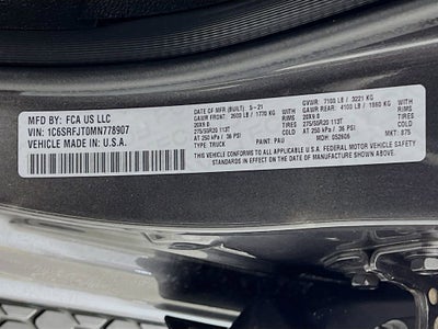 2021 RAM 1500 Laramie Crew Cab 4x4 5'7" Box