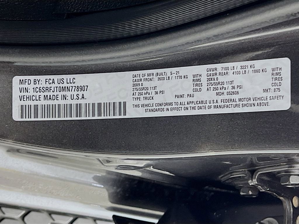 2021 RAM 1500 Laramie Crew Cab 4x4 5'7" Box